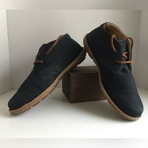 Women’s Born Handcrafted Nuala II Booties Chukkas Navy Nubuck Leather Size 8